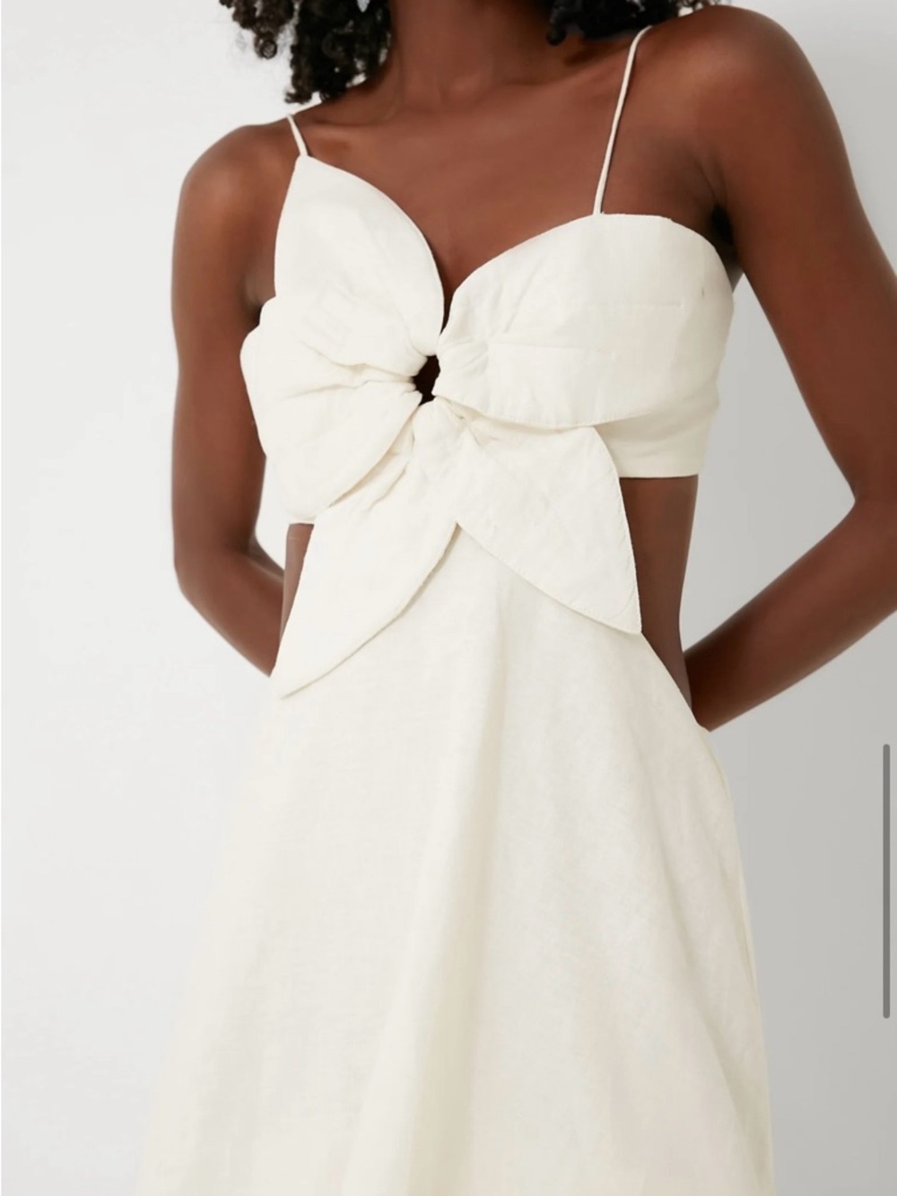 FARM Rio Cream Tiered Maxi Dress with Front Knot - Picture 2 of 8